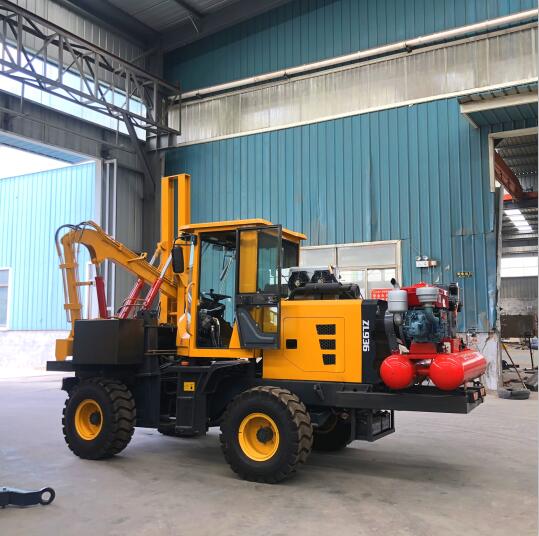 小型公路護(hù)欄打樁機(jī)，公路護(hù)欄壓樁機(jī)廠家